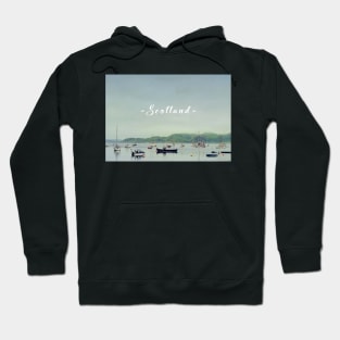 Argyll Coastline With Boats Hoodie